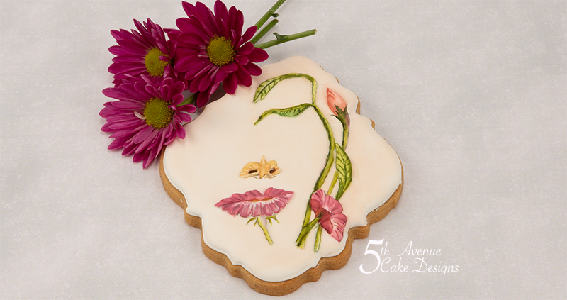 Surreal Floral Face Cookie using Negative Space 🌸🌺💐