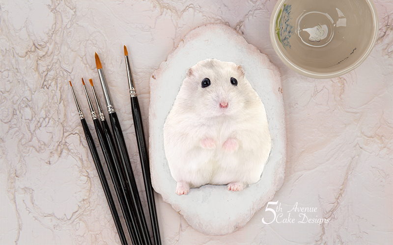 Dimensional Watercolor Hamster Cookie Art Course ๐น๐๏ธ๐