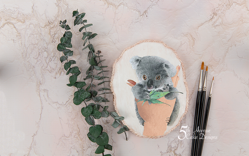Dimensional Watercolor Baby Koala Cookie Art Course๐จ๐๐จ