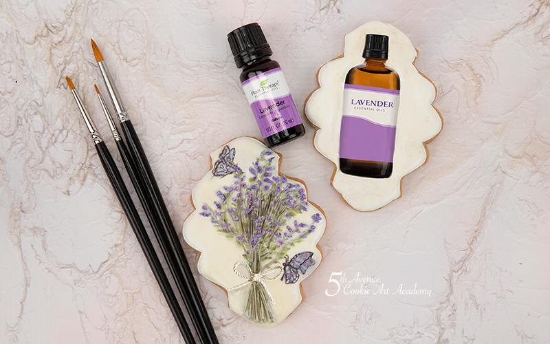 Lavender Bouquet Watercolor Cookie Art Course 🦋💐🫧